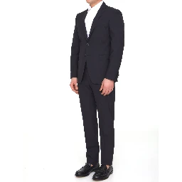 Black wool two-piece suit