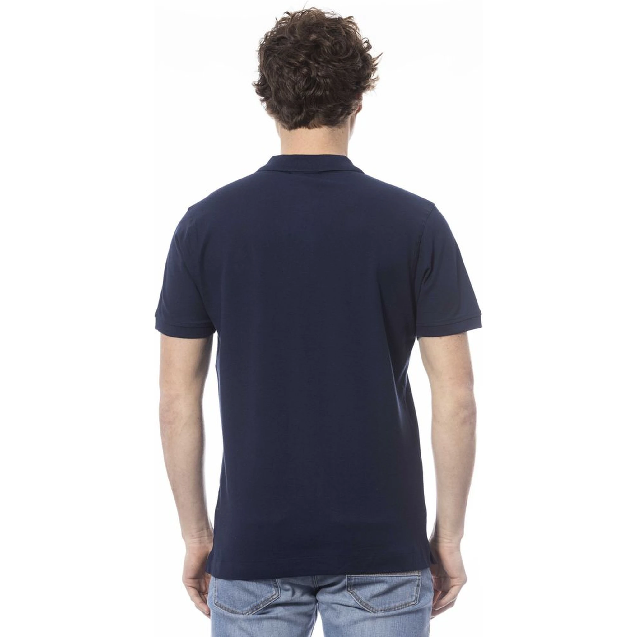 Blue Cotton Polo Shirt