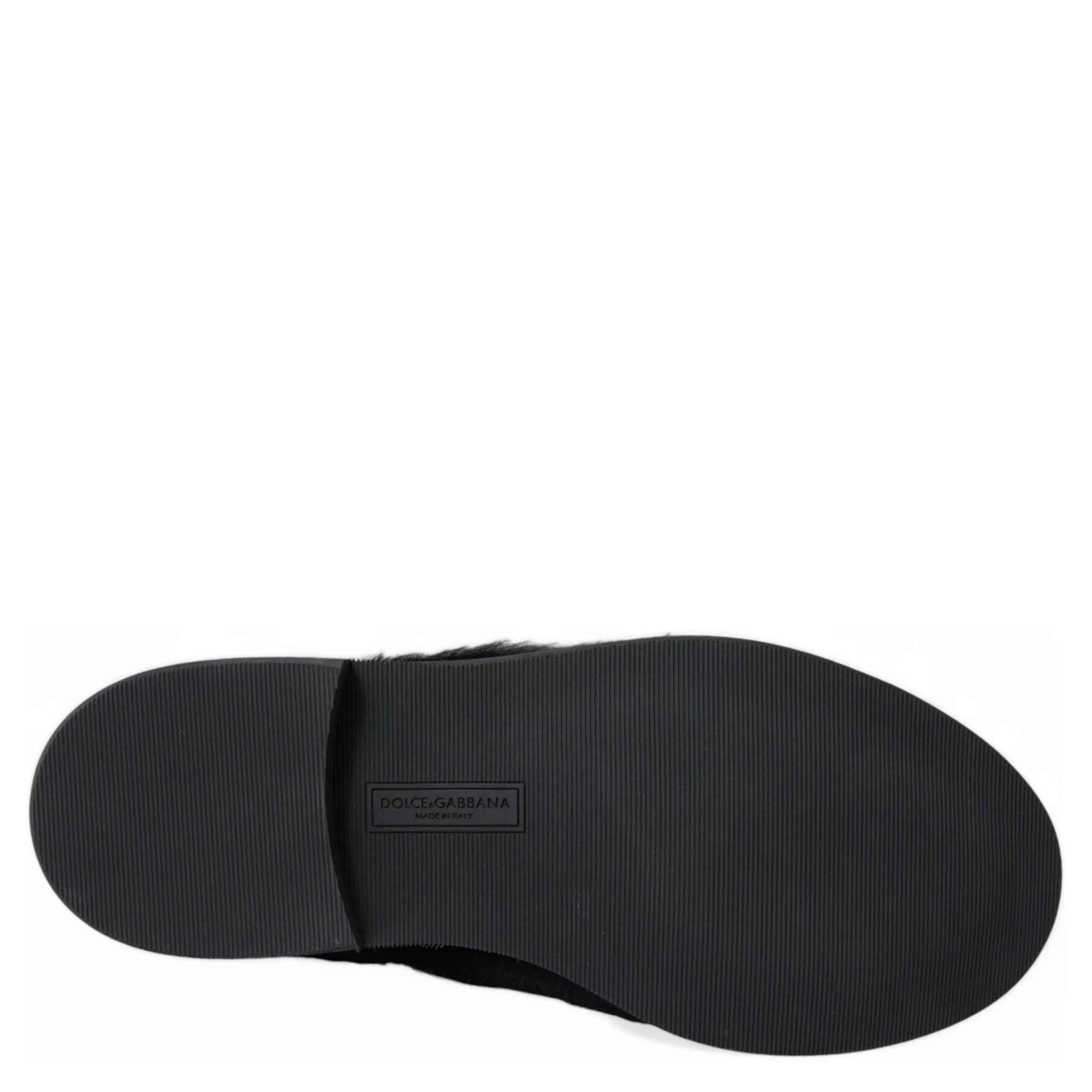 Black Fur Leather Lace Up Derby Dress Shoes