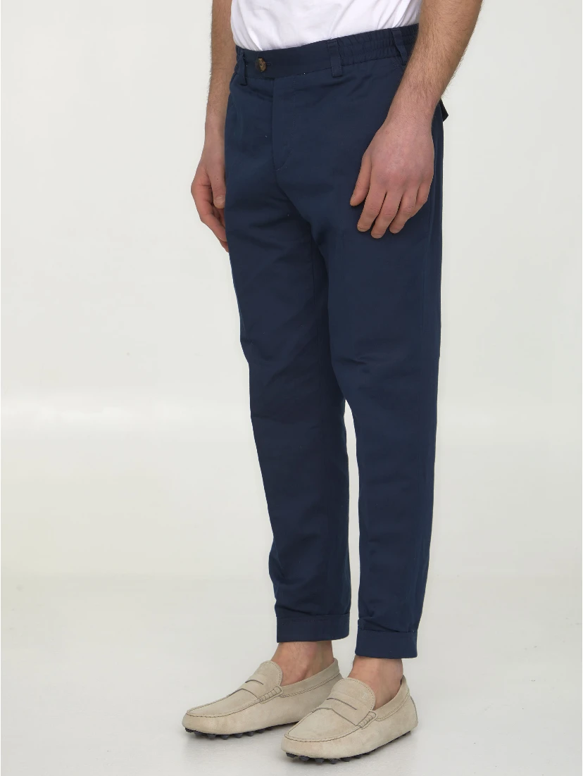 Cotton and linen trousers