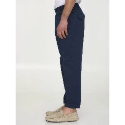 Cotton and linen trousers
