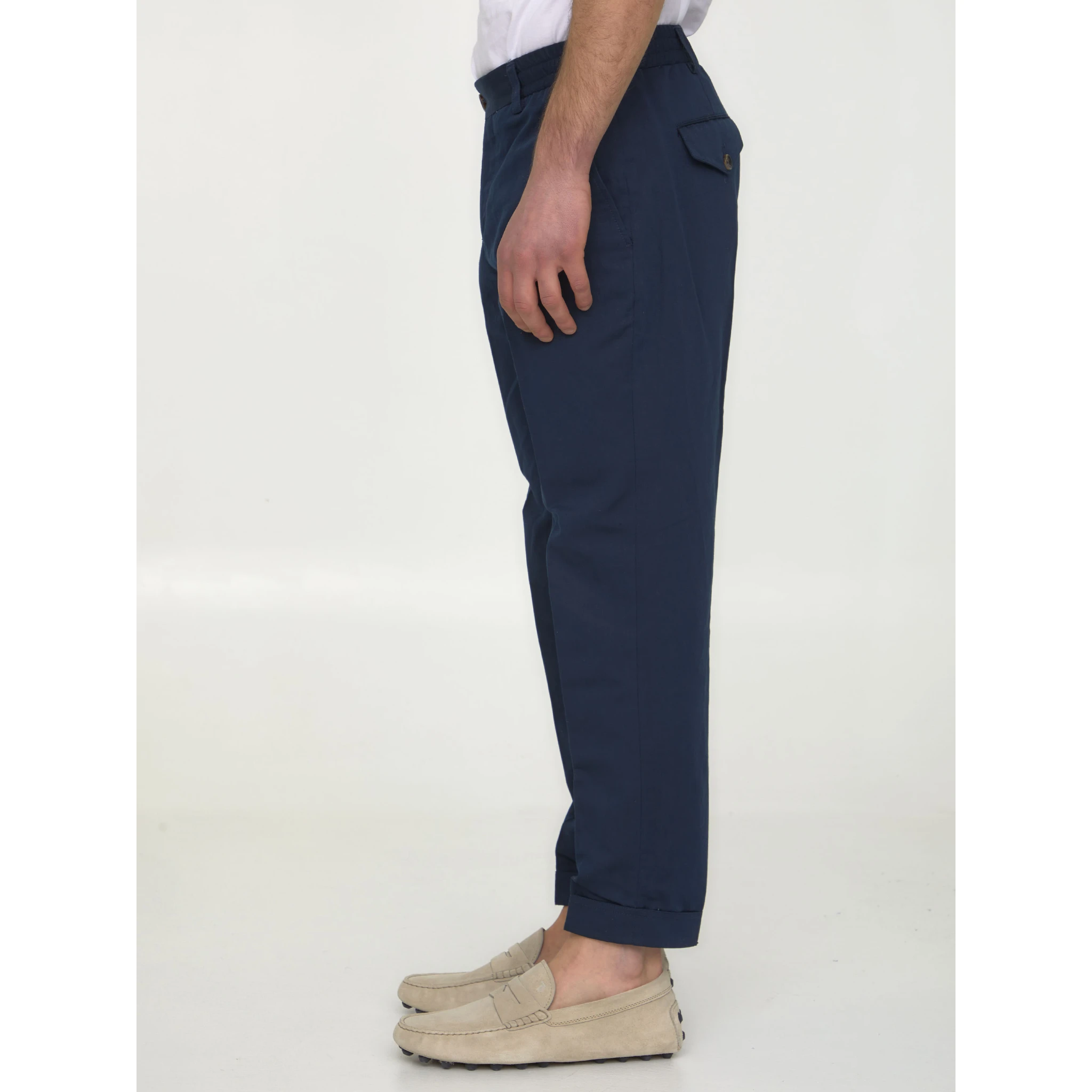 Cotton and linen trousers
