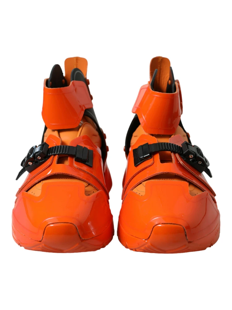 Orange Multi Panel Chunky High Top Sneakers Shoes alternative