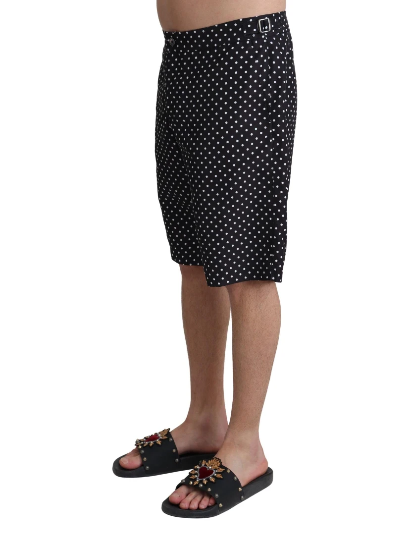 Black Polka Dots Beachwear Shorts Swimwear