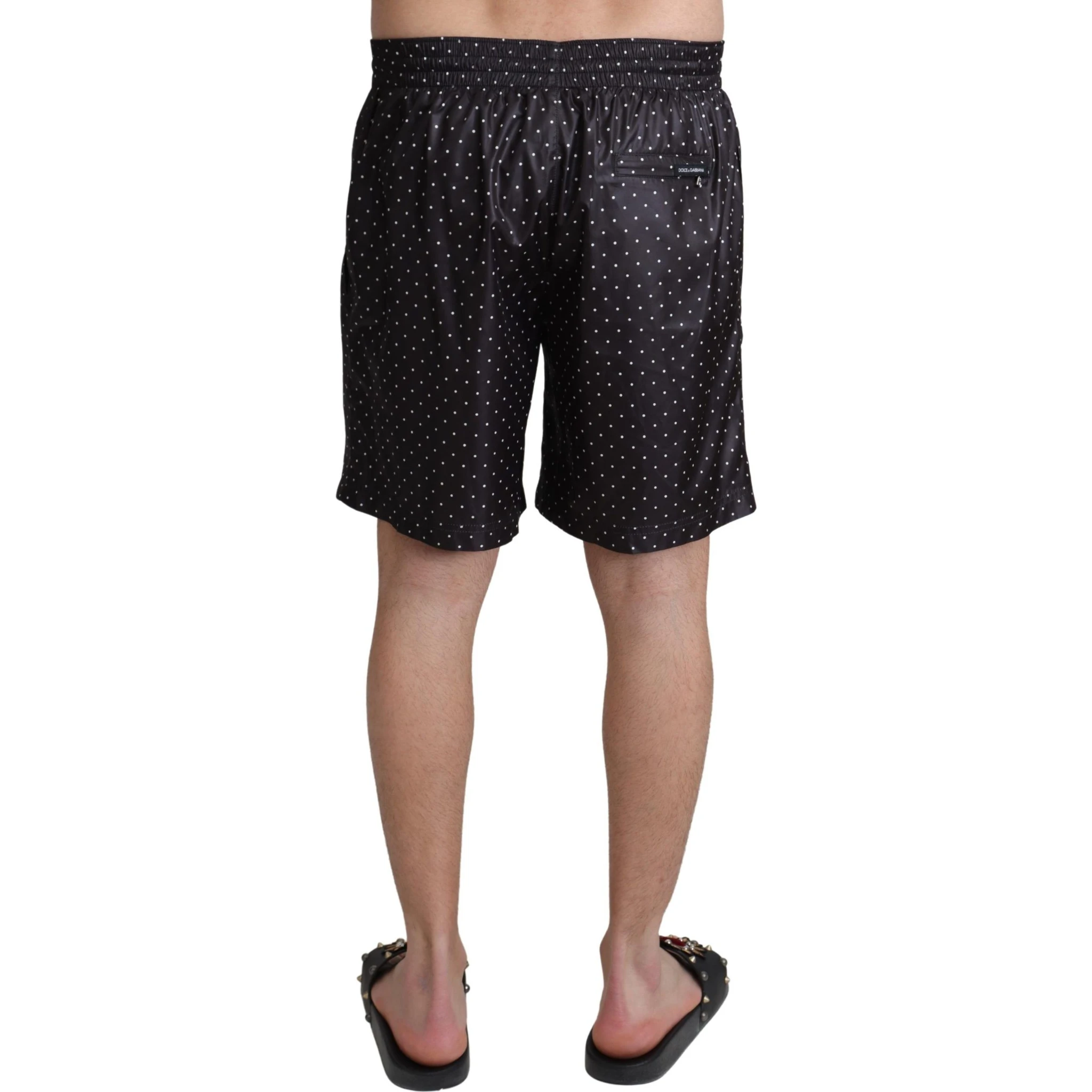 Black Polka Dot Print Beachwear Swimwear