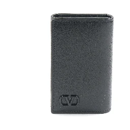 logo-plaque leather wallet