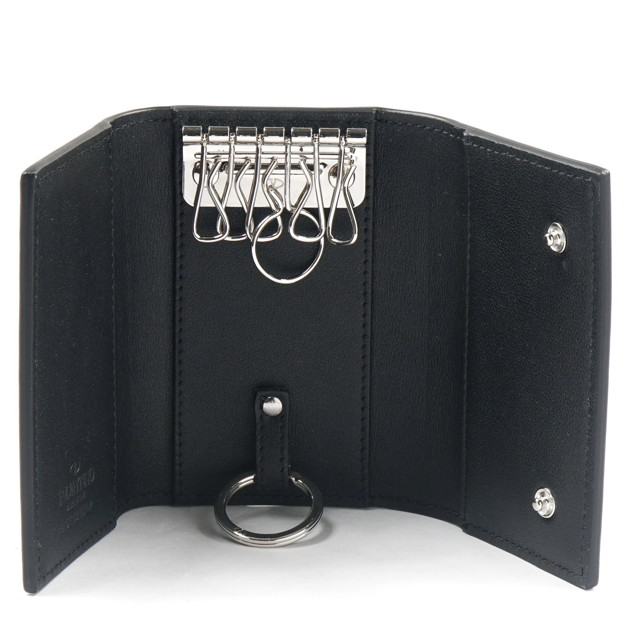 logo-plaque leather wallet