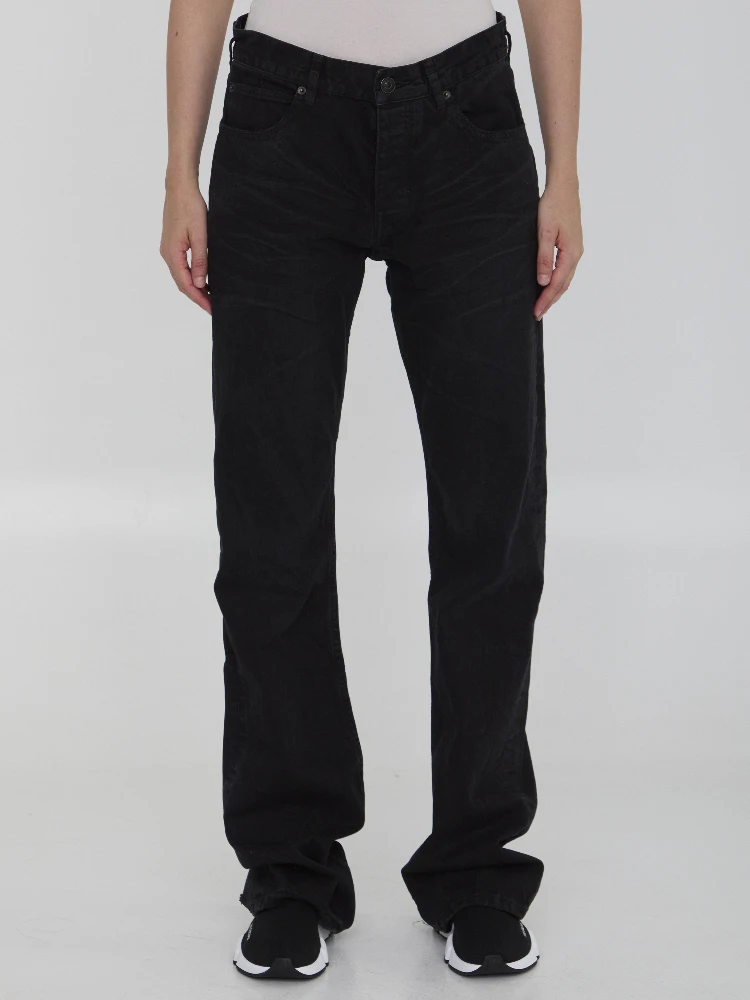 Low waist straight jeans