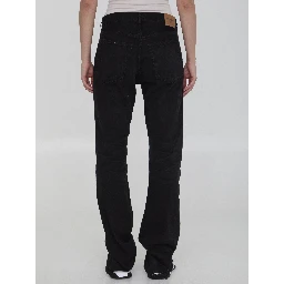 بنطلون جينز مستقيم بخصر منخفض