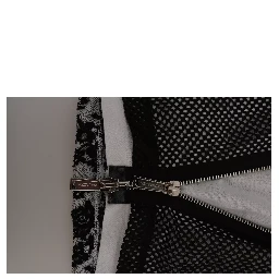 Black White Crew Neck Sleeveless Cotton Blouse