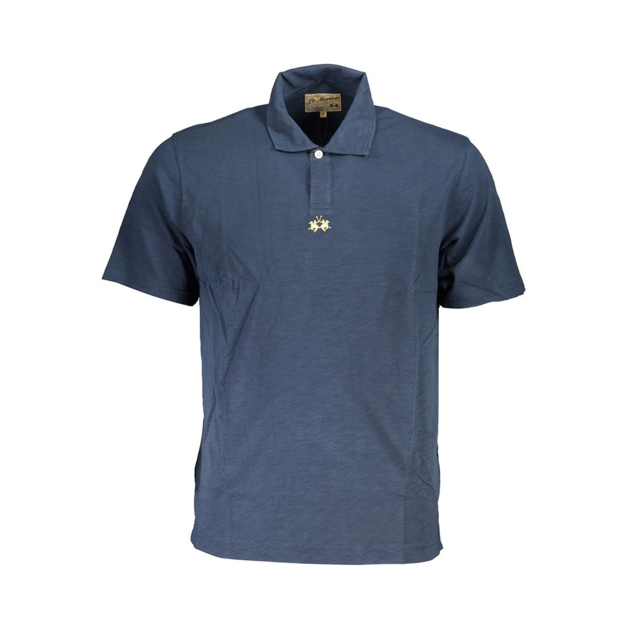 Blue Cotton Polo Shirt