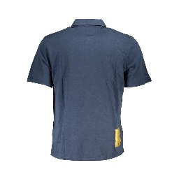 Blue Cotton Polo Shirt