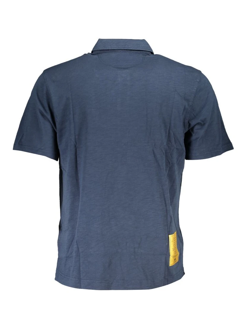 Blue Cotton Polo Shirt