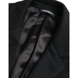 Black Single Breasted Trench Coat Jacket