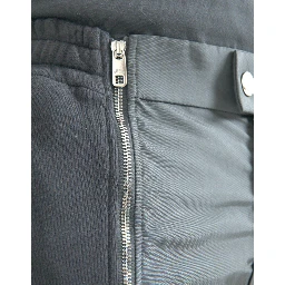 Black Cotton Blend Skinny Pants