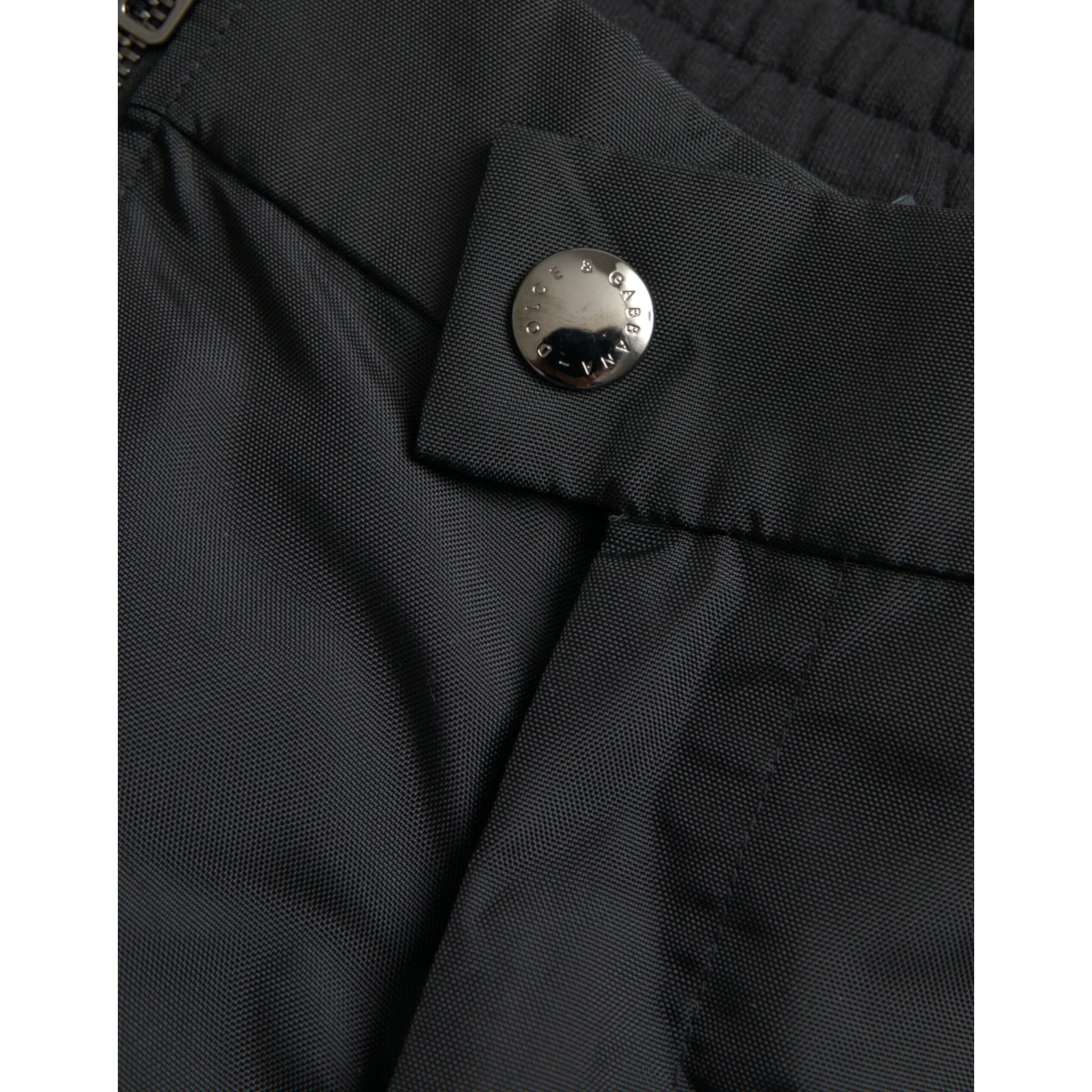 Black Cotton Blend Skinny Pants