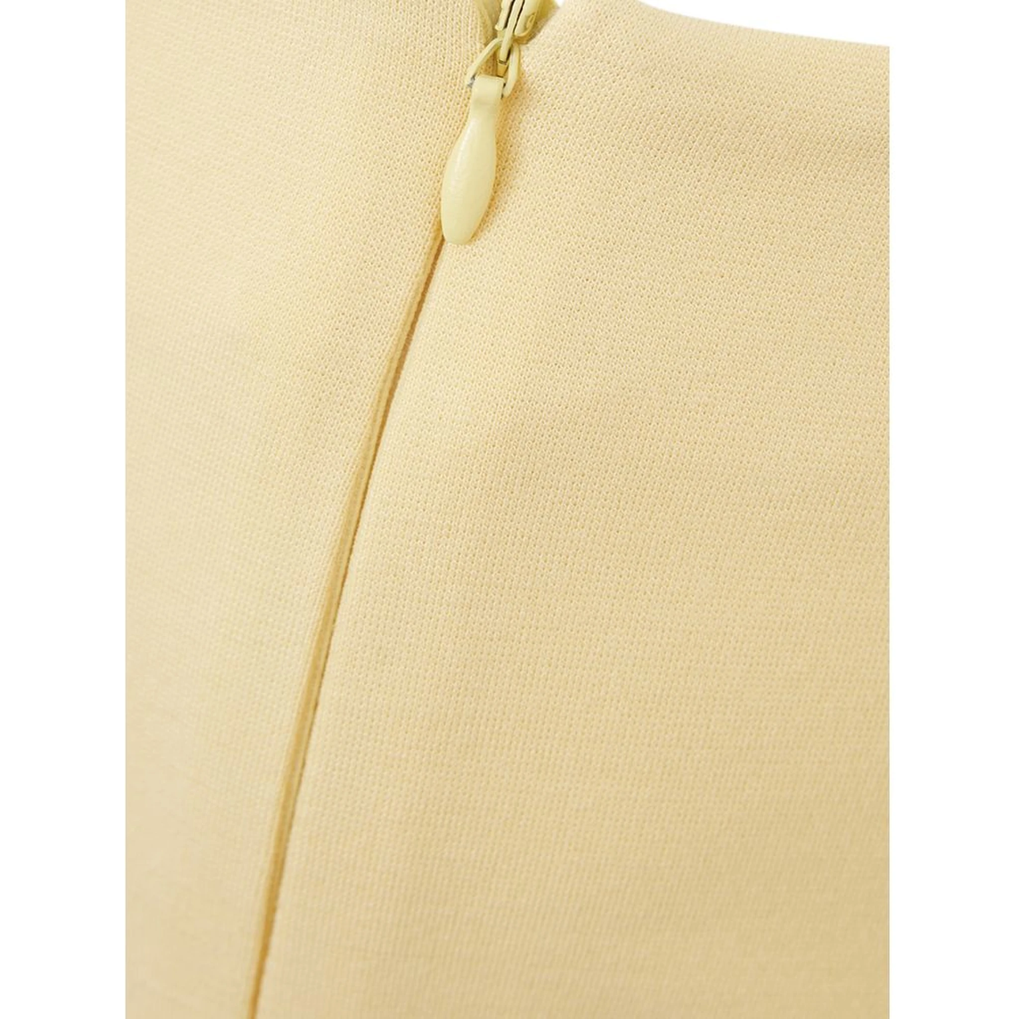 Yellow Viscose Midi Skirt
