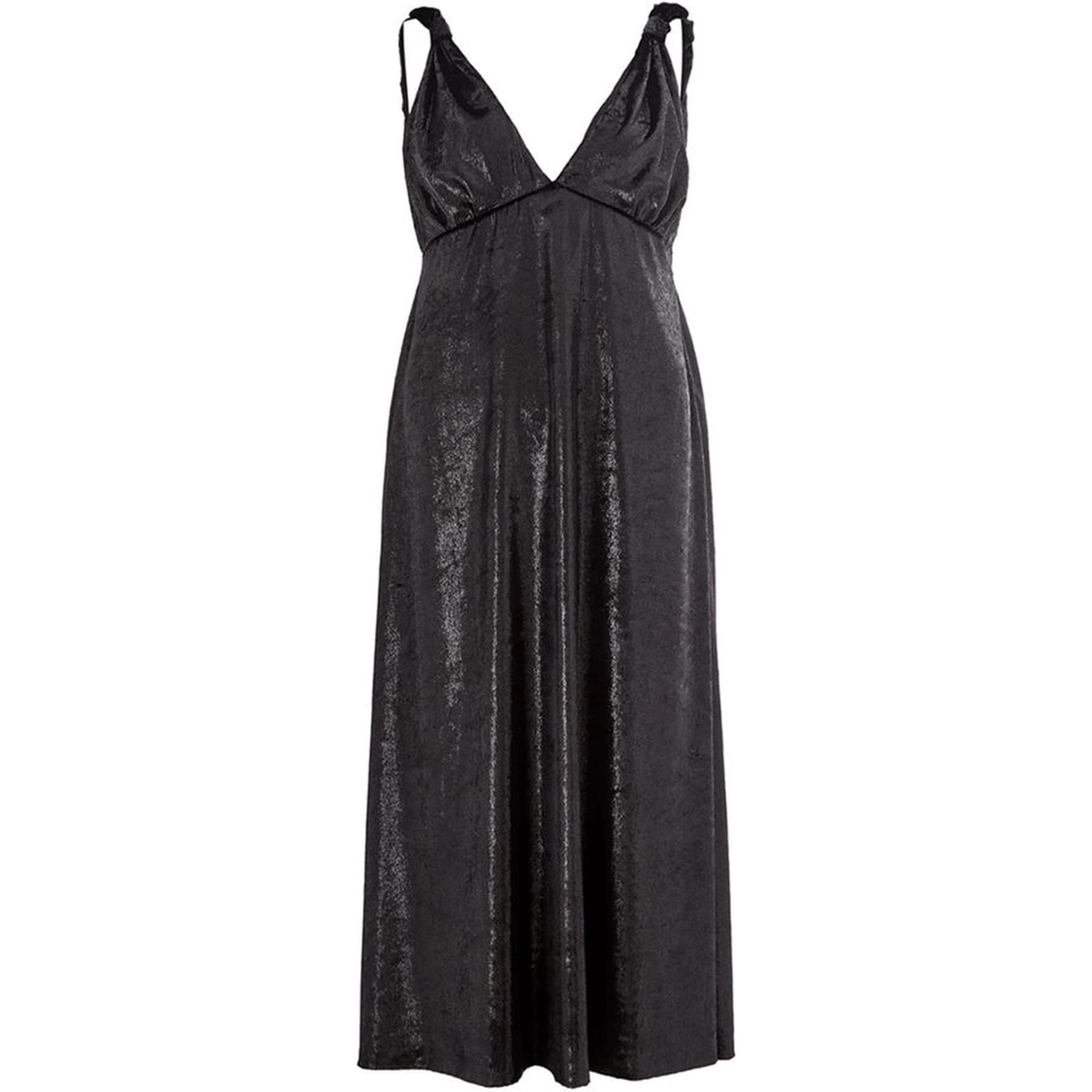 Black polyester cocktail women's dress.