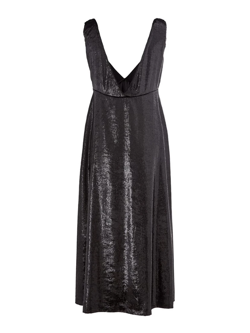 Black polyester cocktail women's dress.