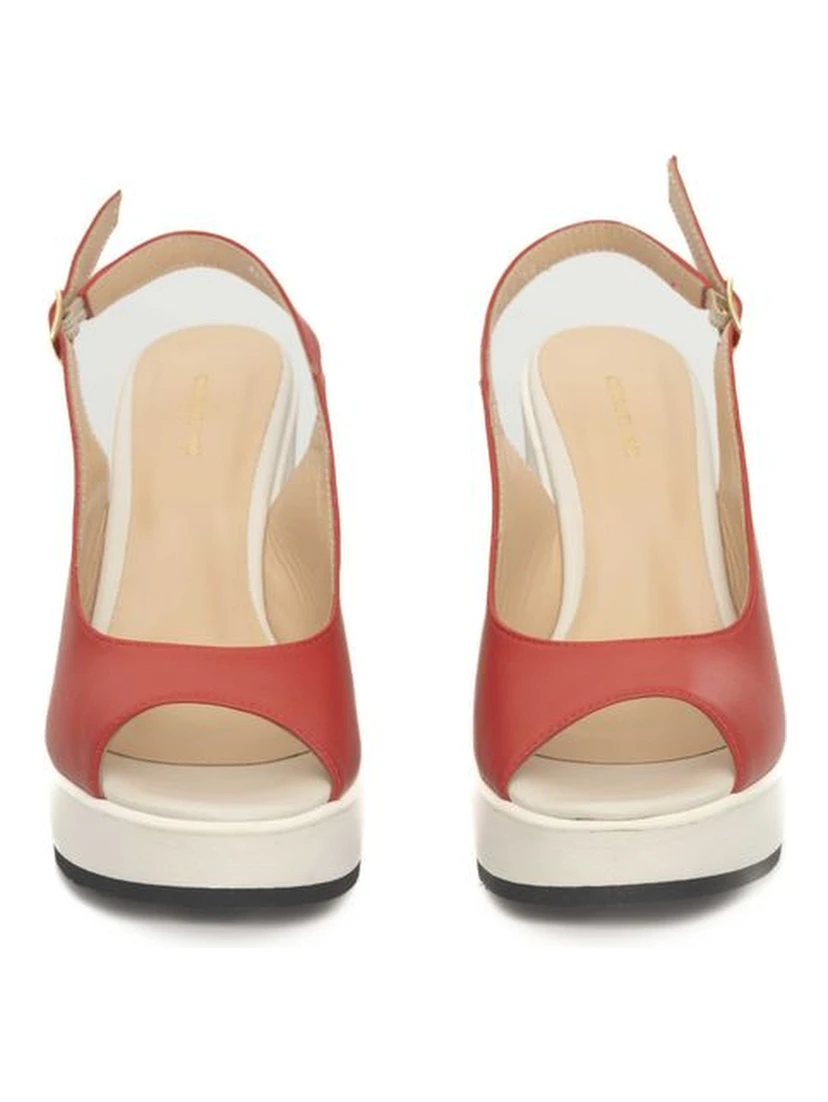 Red Calfskin Sandal