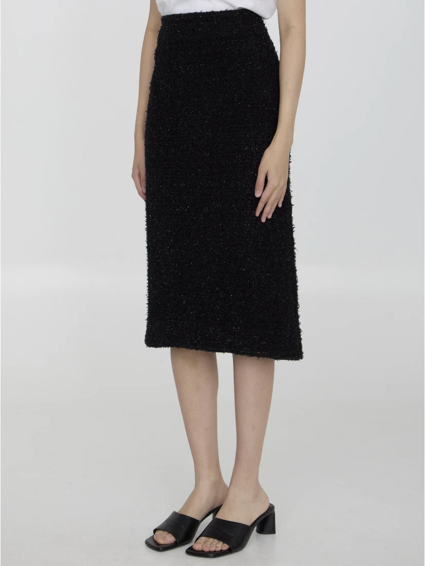 Tweed midi skirt