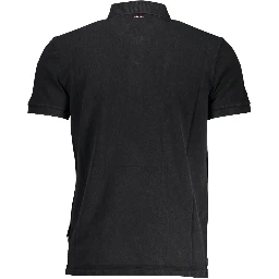 Black Cotton Polo Shirt