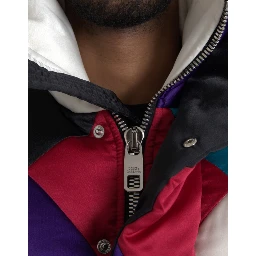 Multicolor Logo Windbreaker Puffer Jacket