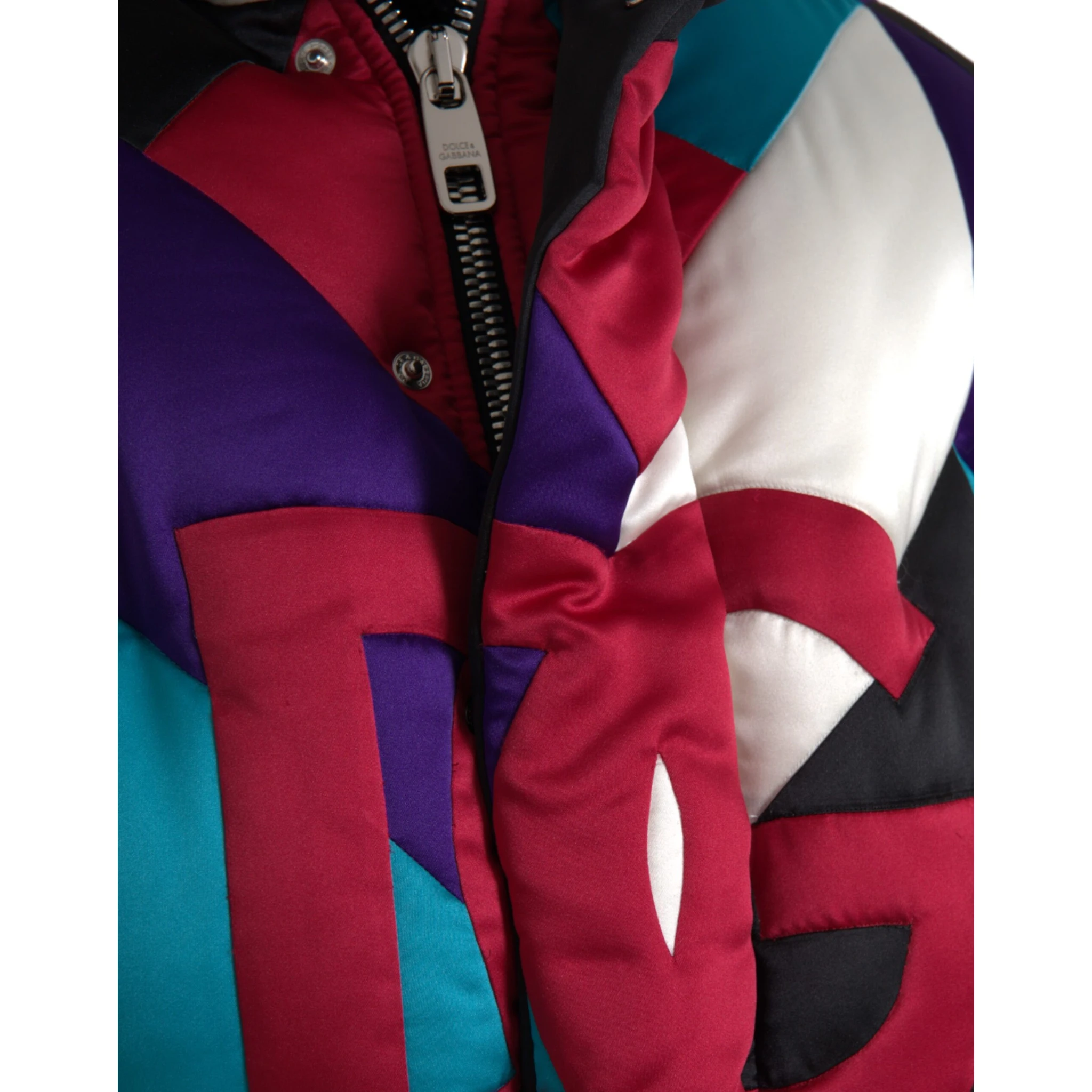 Multicolor Logo Windbreaker Puffer Jacket