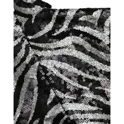 Black Silver Sequined Polyester Sweater