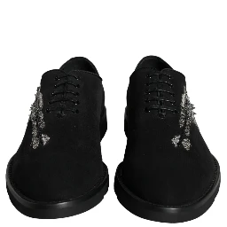 Black Suede Sicilia Lace Up Formal Shoes