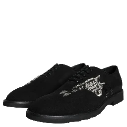 Black Suede Sicilia Lace Up Formal Shoes