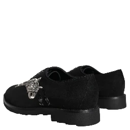 Black Suede Sicilia Lace Up Formal Shoes