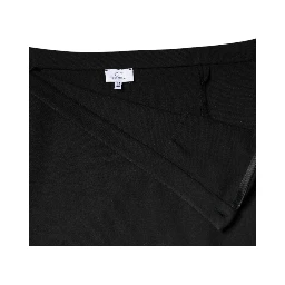 Black Straight Pencil Cut Knee Length Skirt