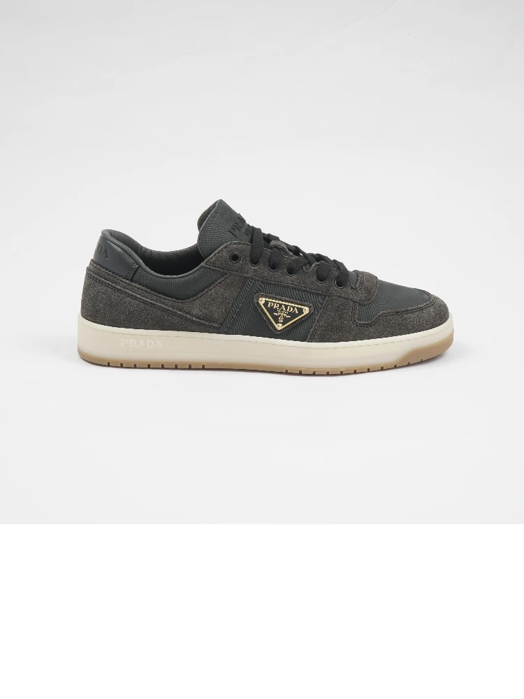 Two-tone Suede And Fabric Downtown Sneaker