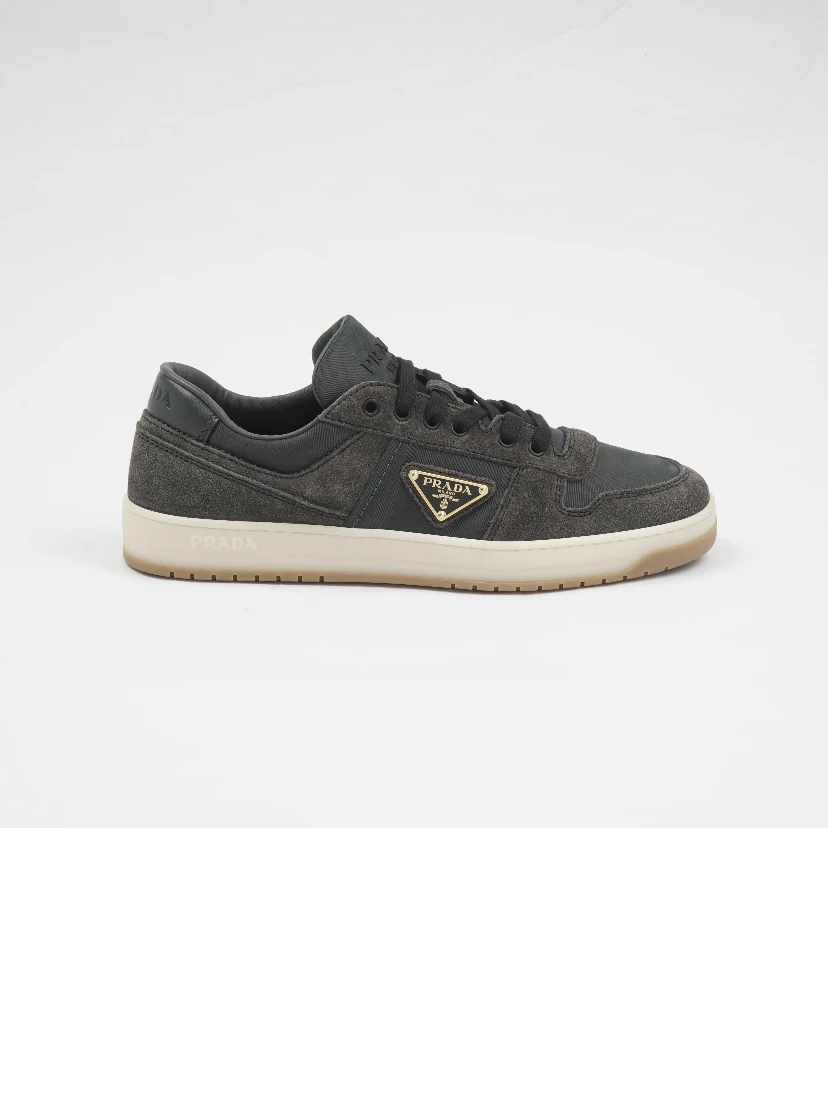 Two-tone Suede And Fabric Downtown Sneaker