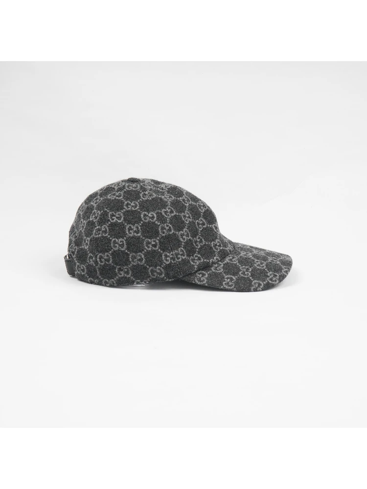 Gucci Gg Flannel Leather-Trim Wool Baseball Cap alternative