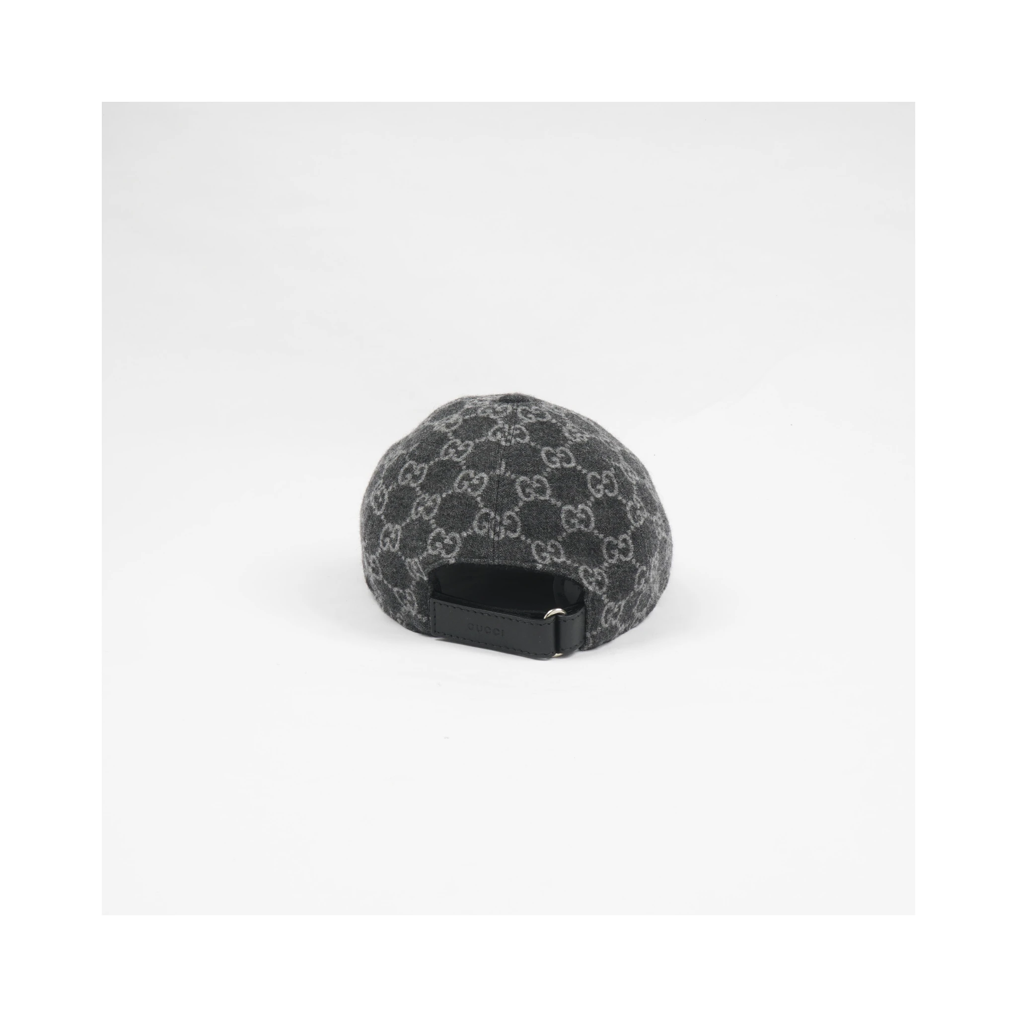 Gucci Gg Flannel Leather-Trim Wool Baseball Cap