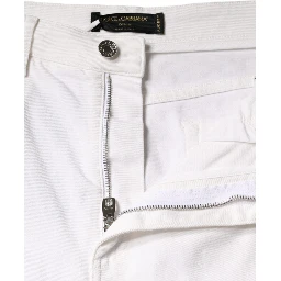 White Cotton Stretch AUDREY Skinny Jeans