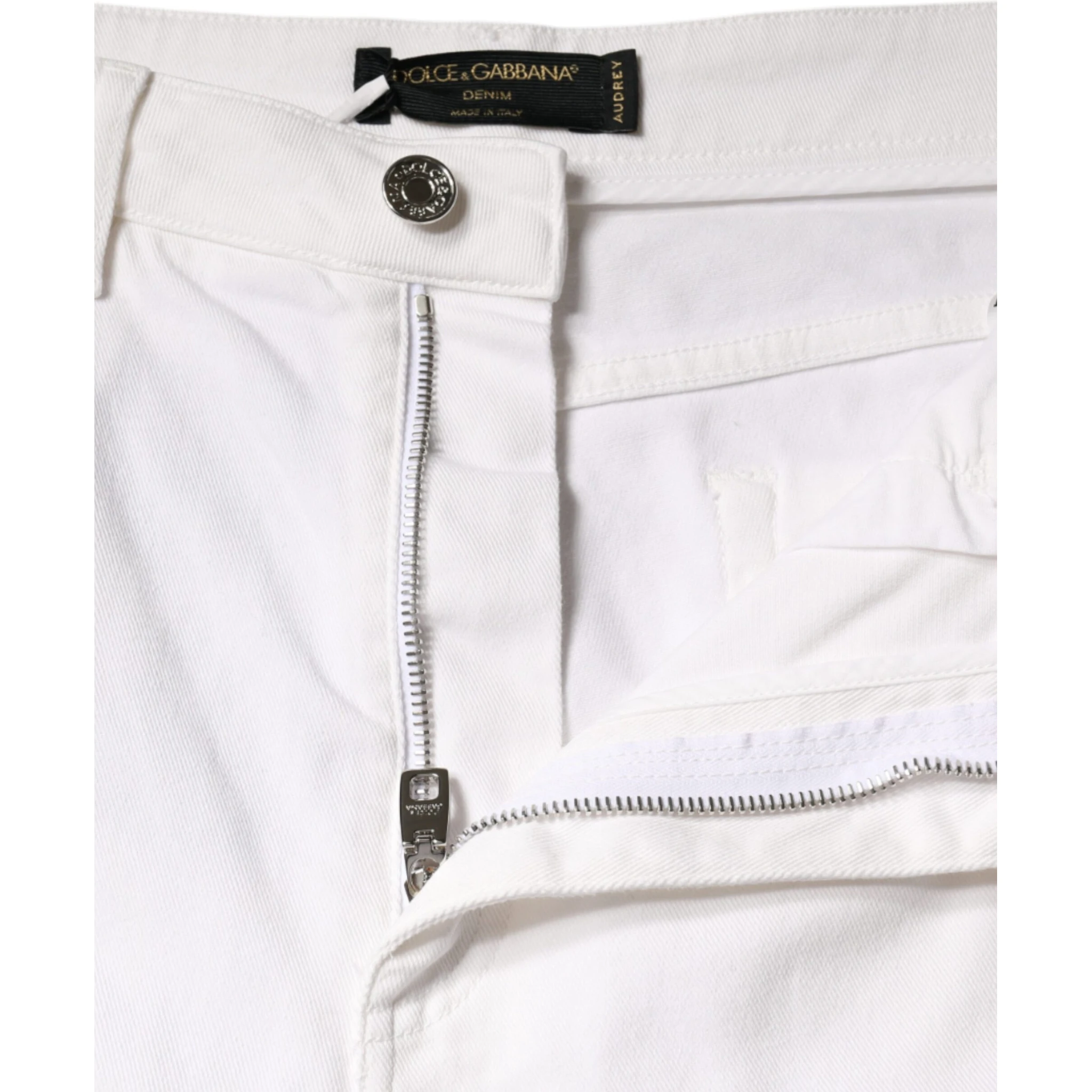 White Cotton Stretch AUDREY Skinny Jeans
