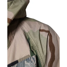 Multicolor Camouflage Full Zip Hooded Jacket