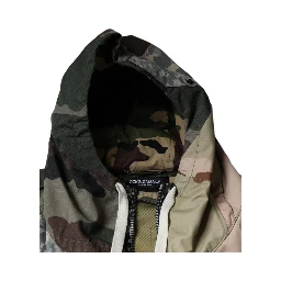 Multicolor Camouflage Full Zip Hooded Jacket