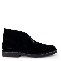 Black Leather Lace-Up Boots