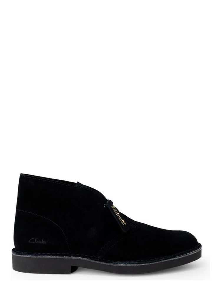 Black Leather Lace-Up Boots