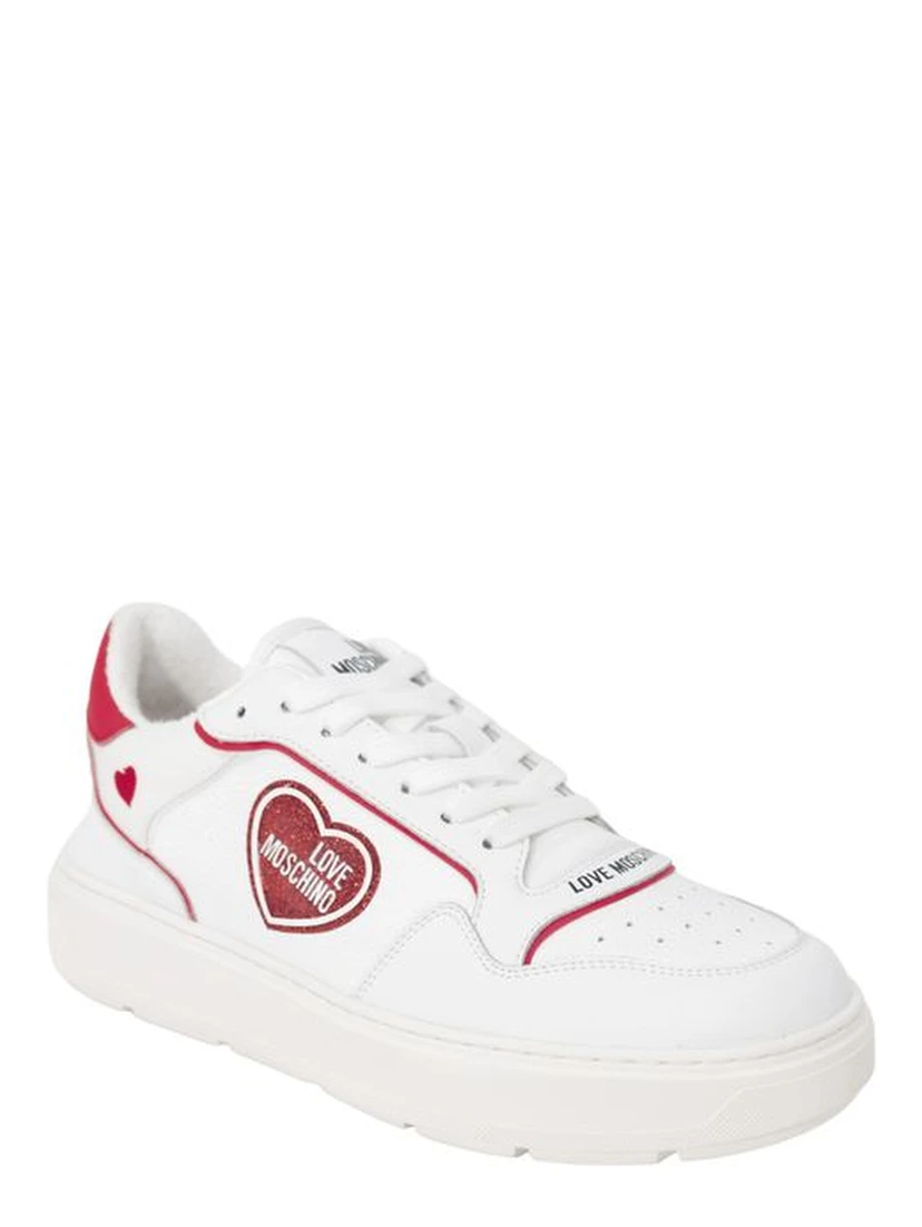 Red Polyethylene Low Top Sneakers
