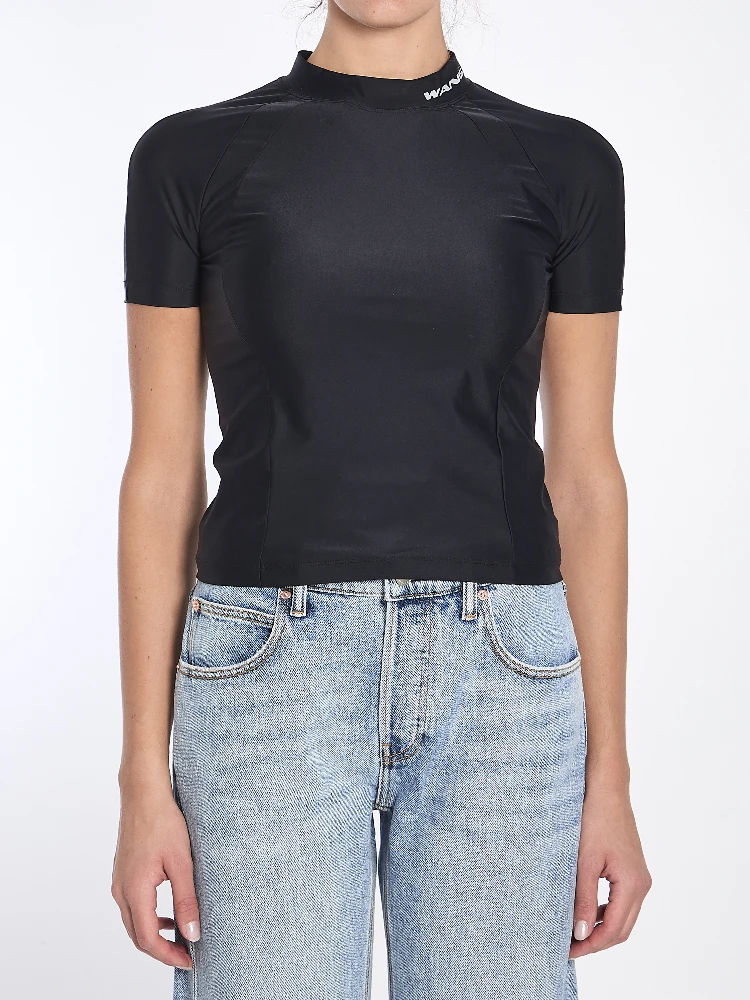 Rash guard t-shirt with logo