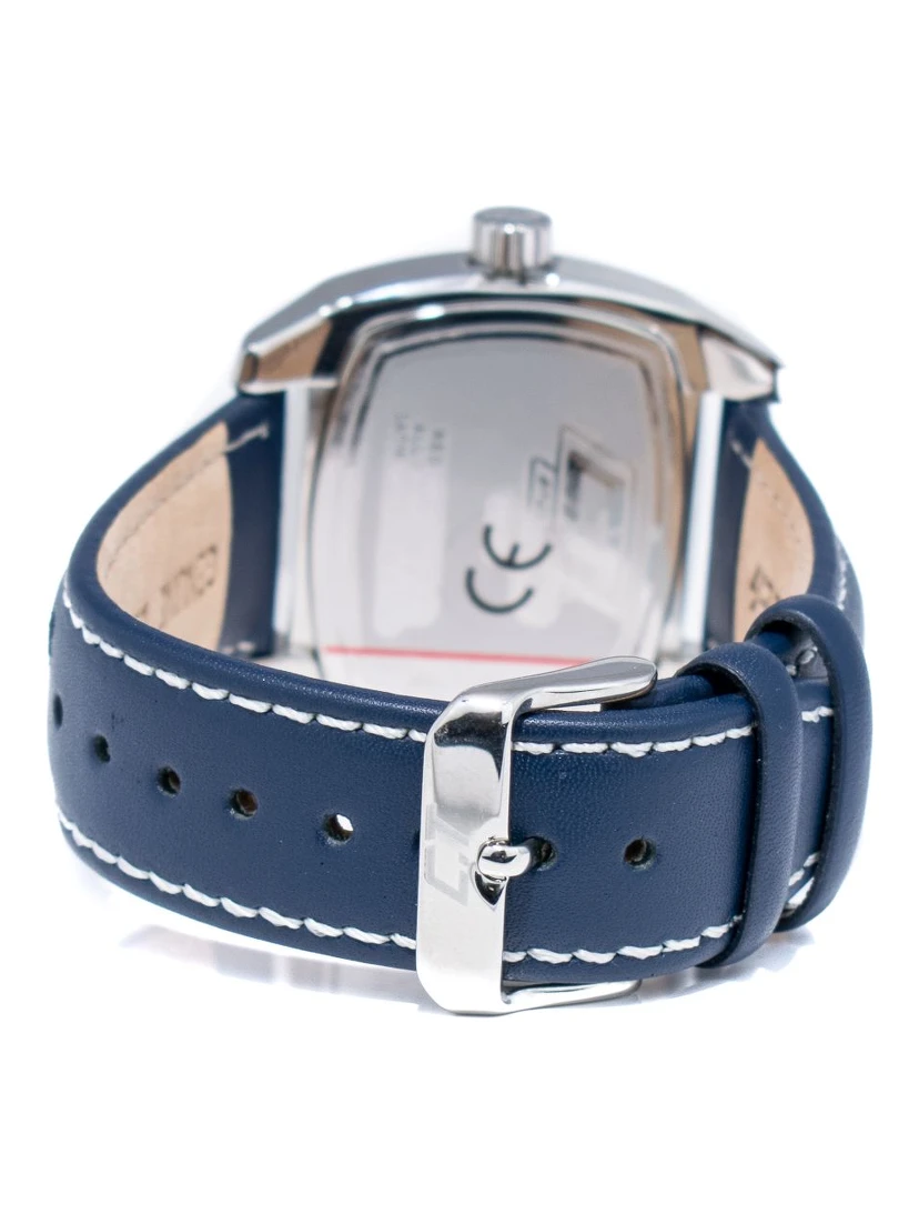 Blue Leather Dress Watch