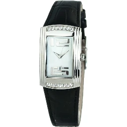 Black Leather Dress Watch