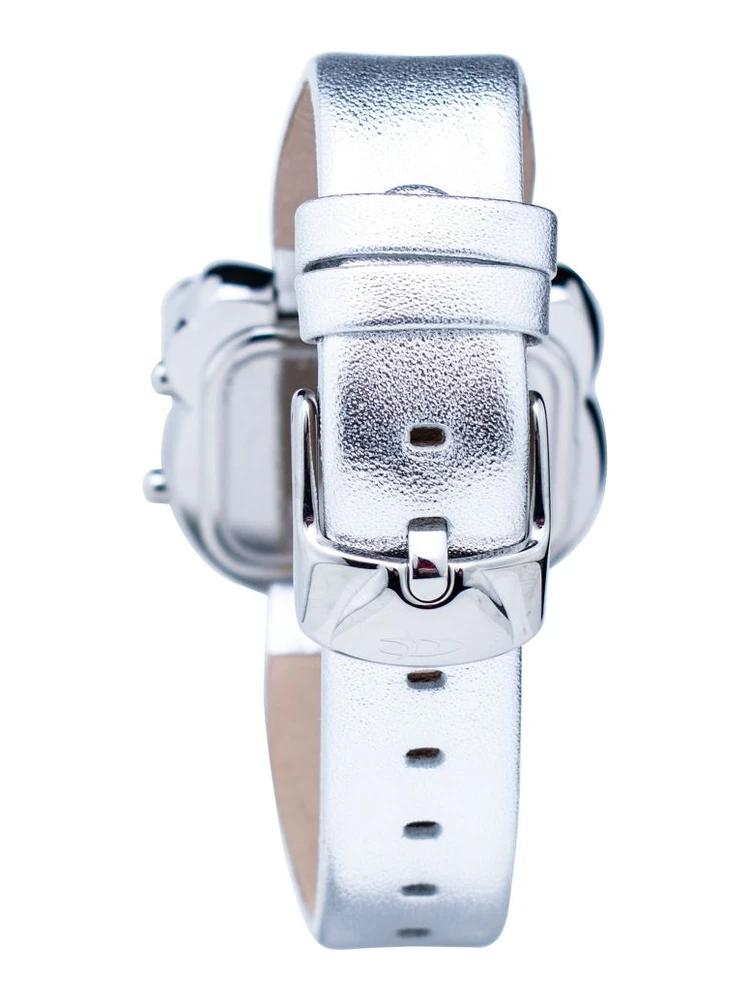 Silver Leather Digital Watch alternative