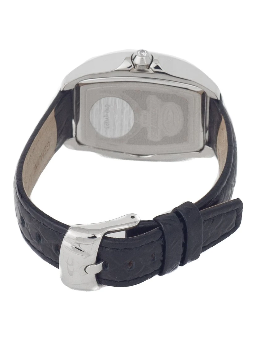 Black Leather Dress Watch