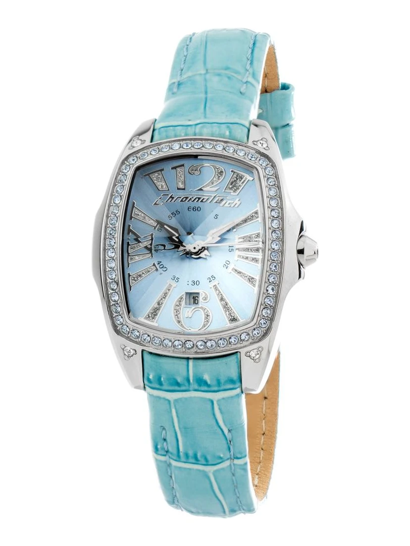 Blue Leather Dress Watch